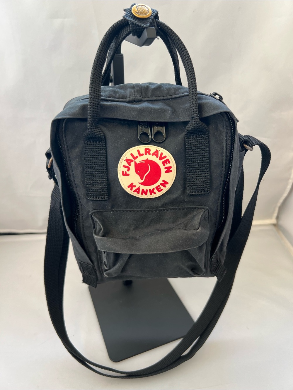 Fjallraven Mini Crossbody Backpack in Black